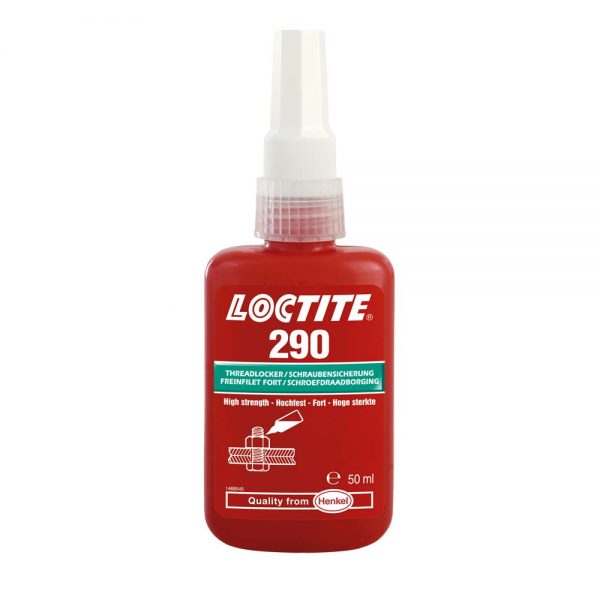 LOCTITE® 290 este un adeziv pentru asigurarea filetelor lichide, cu rezistenta medie/mare, conceput pentru blocarea si etanșarea dispozitivelor de fixare filetate.