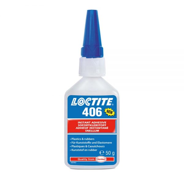 LOCTITE® 406 este un adeziv instant conceput special pentru lipirea rapida a plasticului si cauciucului.
