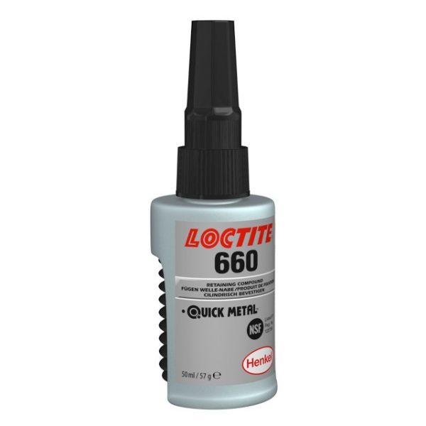 LOCTITE 660 50ML este un adeziv pentru fixare cu rezistenta mare, umplerea interstitiilor, repararea fara reuzinare a lagarelor, penelor.