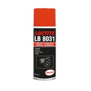 LOCTITE® LB 8031 este un ulei aerosol mineral galben închis cu aditivi de presiune extrema (EP), formulat pentru protejarea sculelor de taiere.