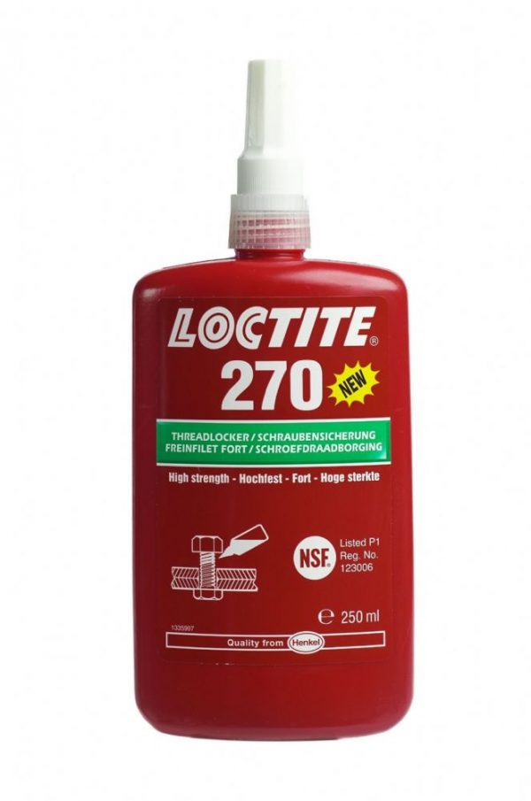 LOCTITE 270 BO 250ML este eficient pe toate metalele, inclusiv pe substraturile pasive, precum oțelul inoxidabil si aluminiul.