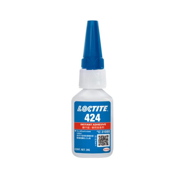 LOCTITE® 424 este un adeziv instant pe bază de etil, transparent, incolor, cu vâscozitate mică. Are un timp de fixare de 2 - 10 sec.