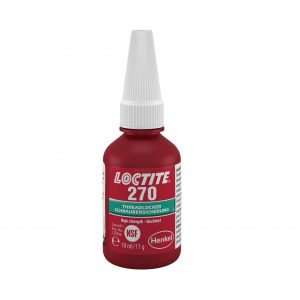 LOCTITE® 270 este un adeziv pentru asigurarea filetelor de rezistenta mare pentru eficienta maxima în fixarea și etanșarea șuruburilor, piulițelor și bolțurilor pentru a preveni slăbirea cauzată de vibrații.