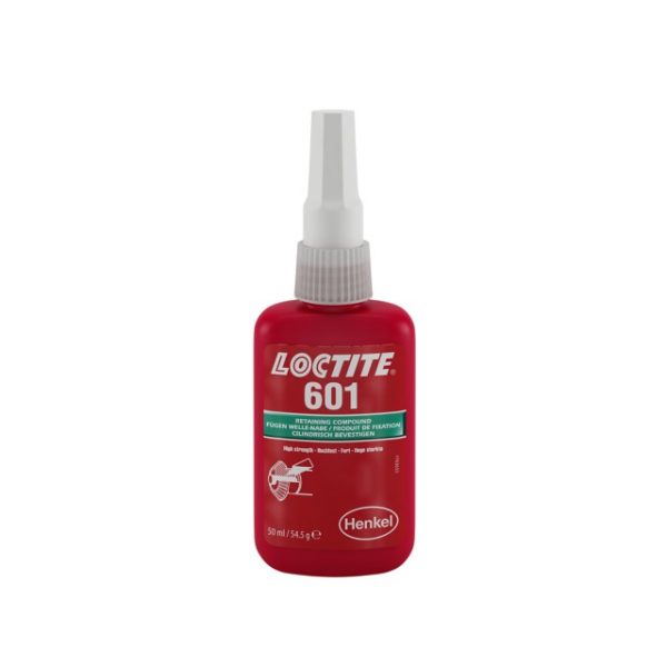 LOCTITE® 601 este un compus pentru fixarea coaxială a produselor care necesita o lipire permanenta. Acesta este pe bază de ester, cu  vâscozitate mică si viteză medie de întărire.