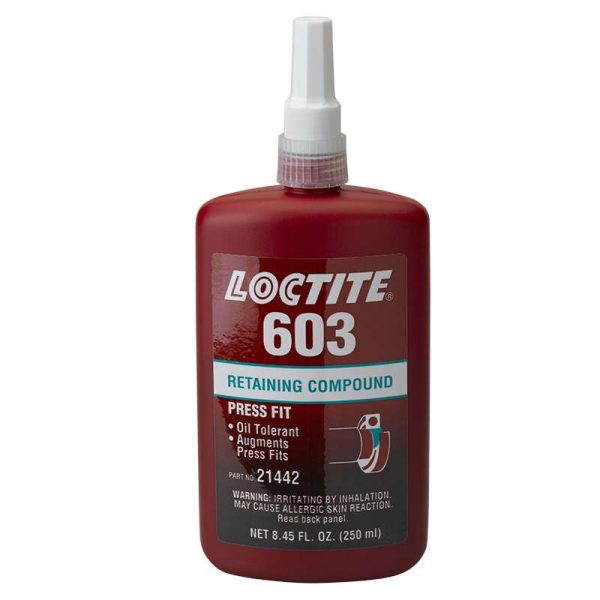 LOCTITE 603 BO este un compus de reținere, ideal pentru rulmenți si este conceput pentru utilizarea pe piese cilindrice.