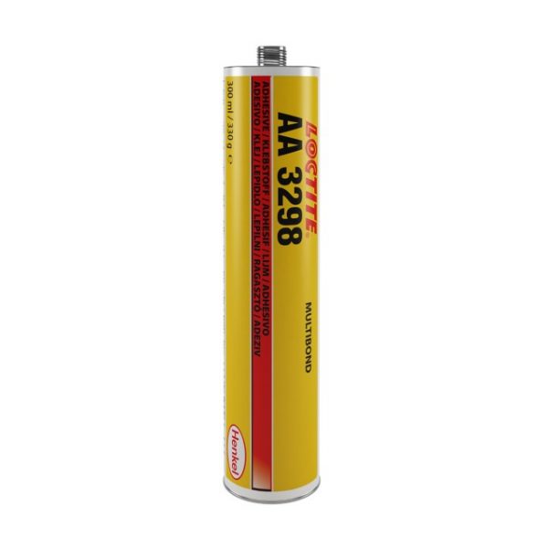 LOCTITE® AA 3298 este un lichid adeziv pentru lipire structurală, de culoare galben opac, cu rezistență mare, cu aderență foarte bună pe sticlă, având o rezistență bună la impact. Are un timp de fixare de 3 minute si un interval de temperatură de lucru de până la +120°C. Necesită activator LOCTITE® SF 7386.