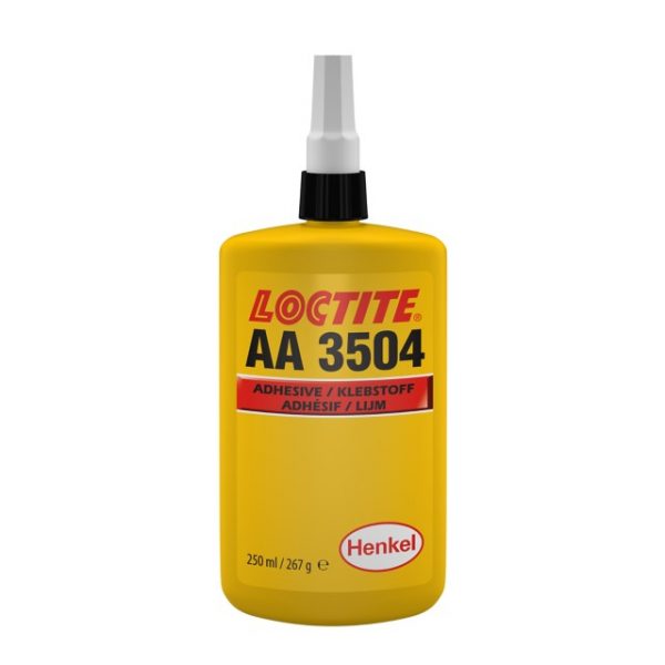 LOCTITE® AA 3504 este un adeziv structural portocaliu, fără amestecare, cu rezistență mare la temperatură, impact și umiditate. Are o vâscozitate redusă și o temperatură de lucru de până la +120°C. 