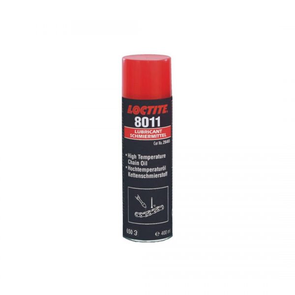 LOCTITE® LB 8011 este un spray aerosol cu ulei sintetic, pentru lubrifierea lanțurilor, pentru mecanisme la temperatura de până la +250°C