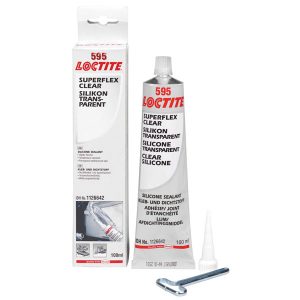 LOCTITE® SI 595 este o pastă etanșată transparentă, monocomponentă, tixotropică, cu întărire la temperatura camerei, de vulcanizare acetoxi siliconică, cu miros de acid acetic.